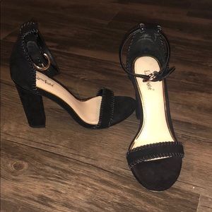 Black Ankle Strap Heels